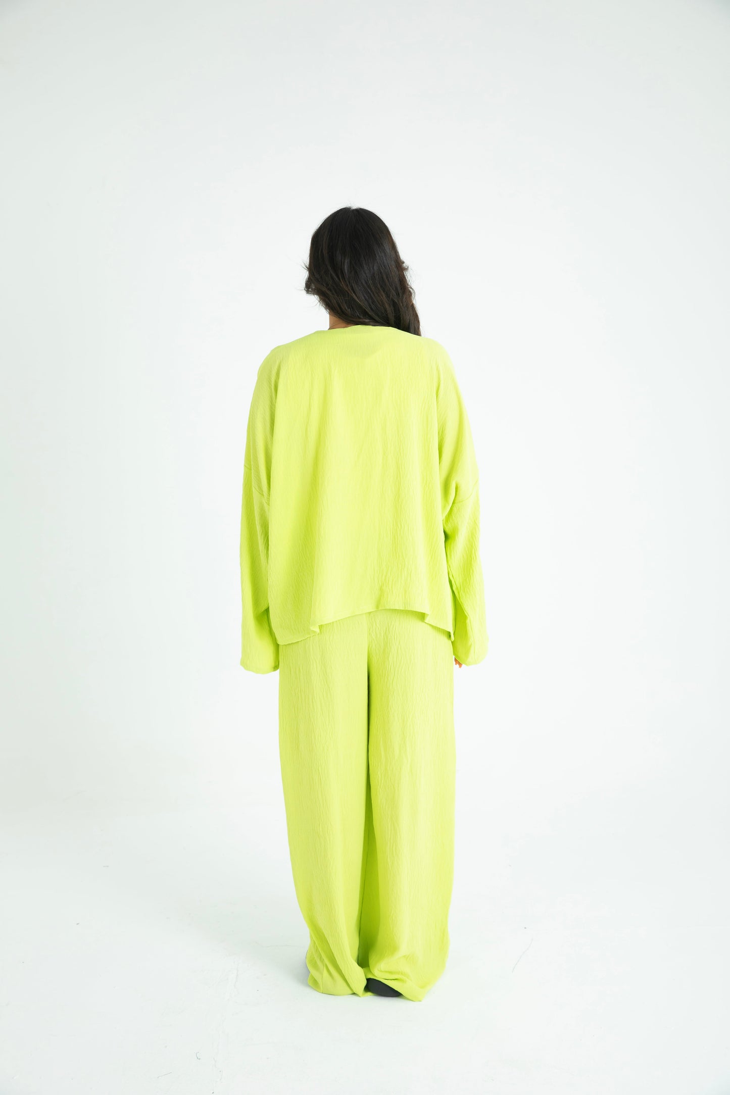 LIME YELLOW RIBBON SUIT