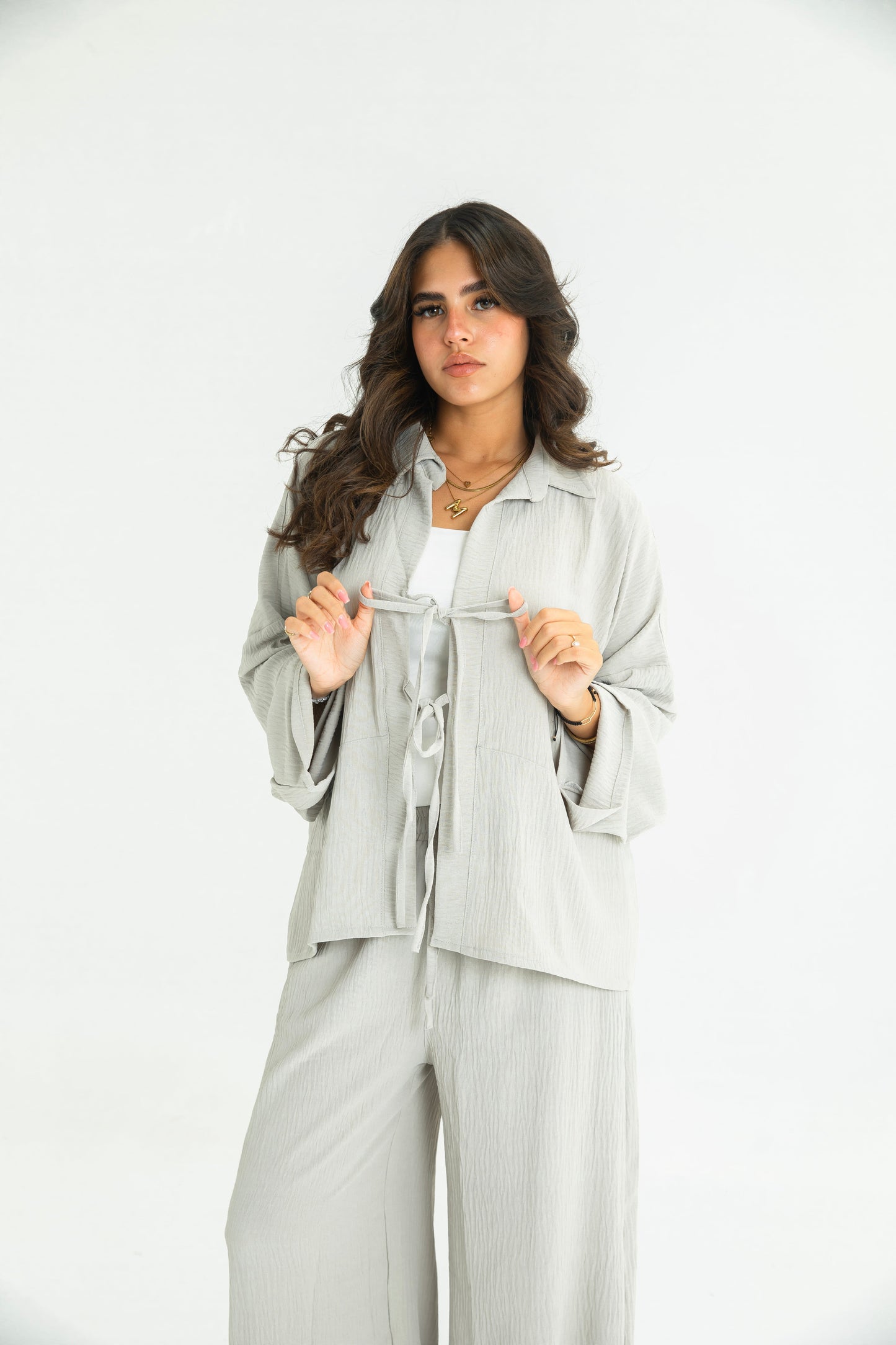 GREY RIBBON SUIT