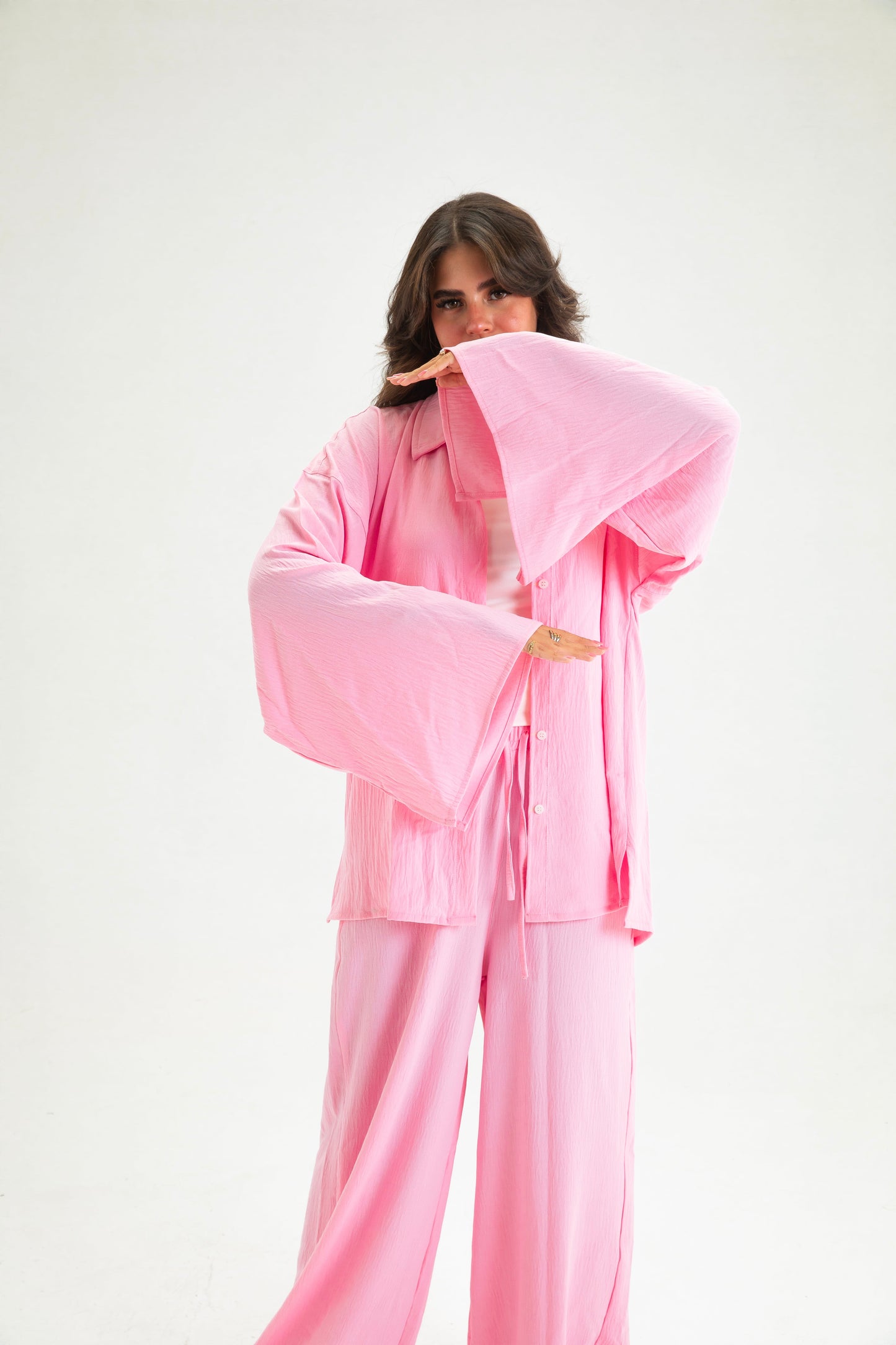 PINK BUTTON SUIT
