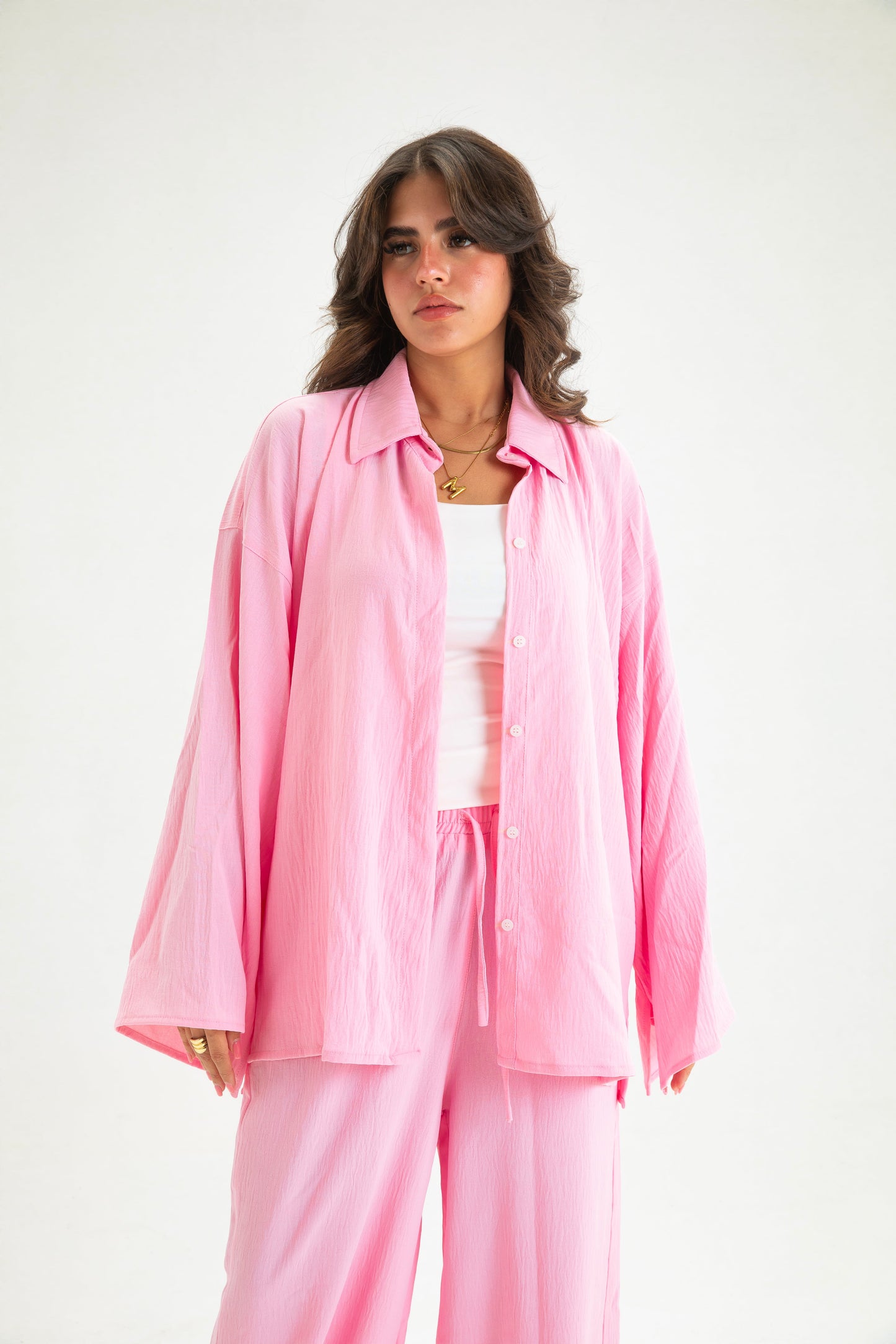 PINK BUTTON SUIT