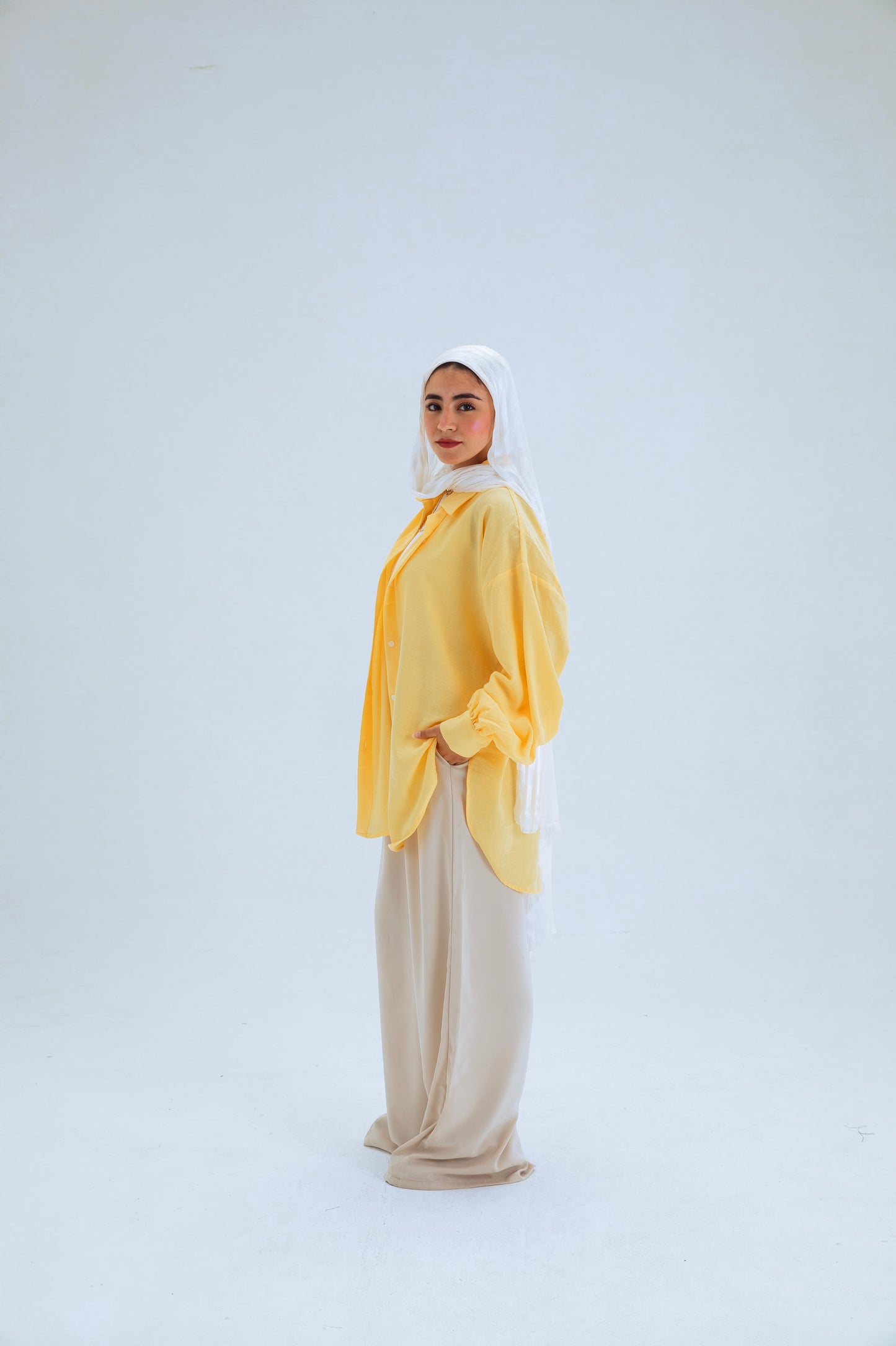 DARK YELLOW BUTTON SHIRT