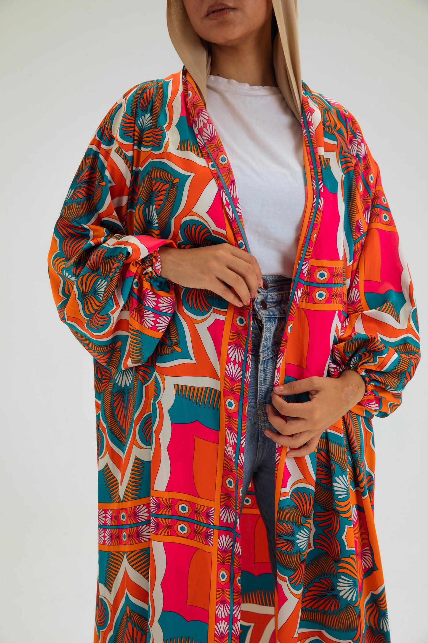 MULTI-COL4 KIMONO