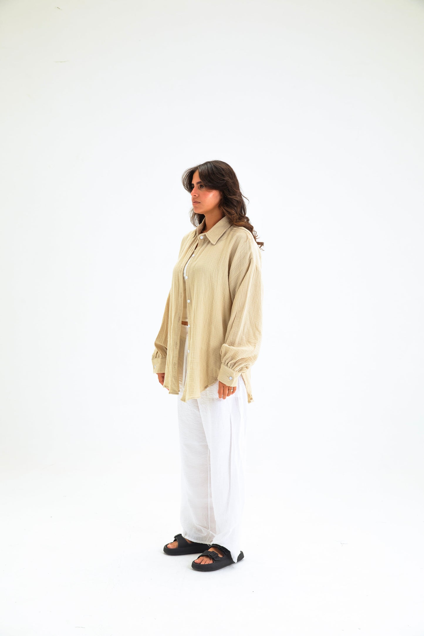 CAMEL BUTTON SHIRT