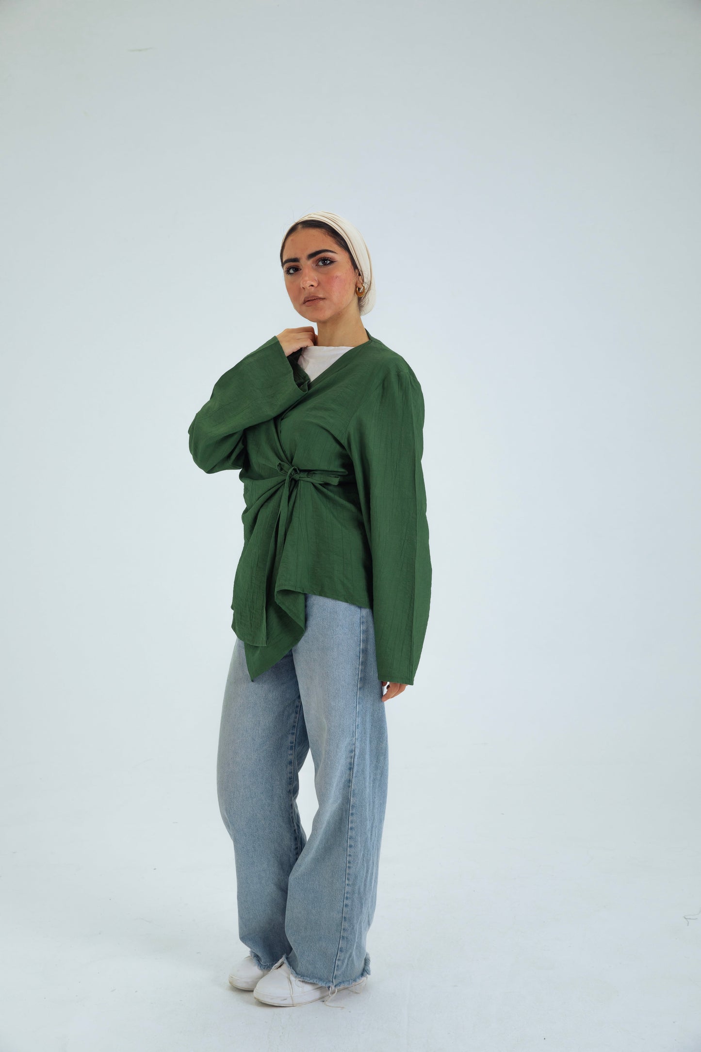 DARK OLIVE GREEN BLOUSE