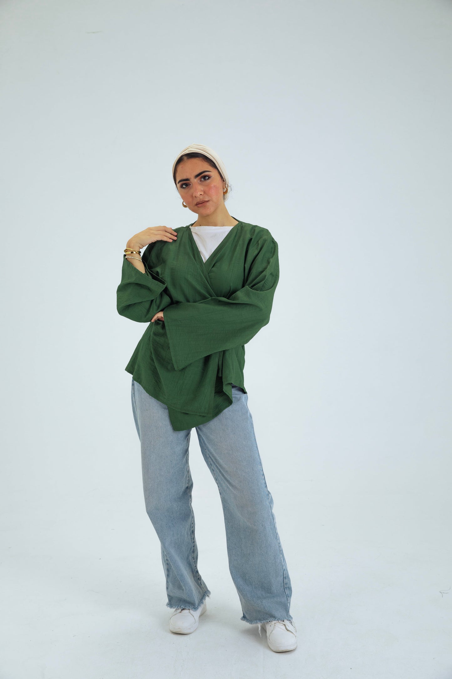 DARK OLIVE GREEN BLOUSE