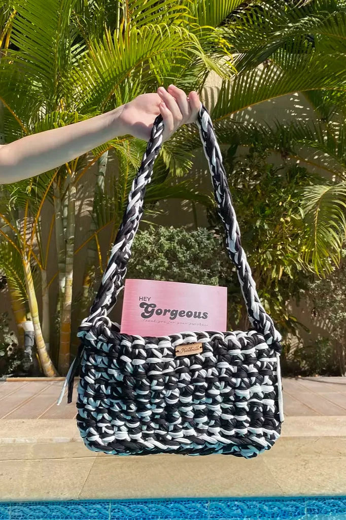 Crochet boho-modern shoulder bag