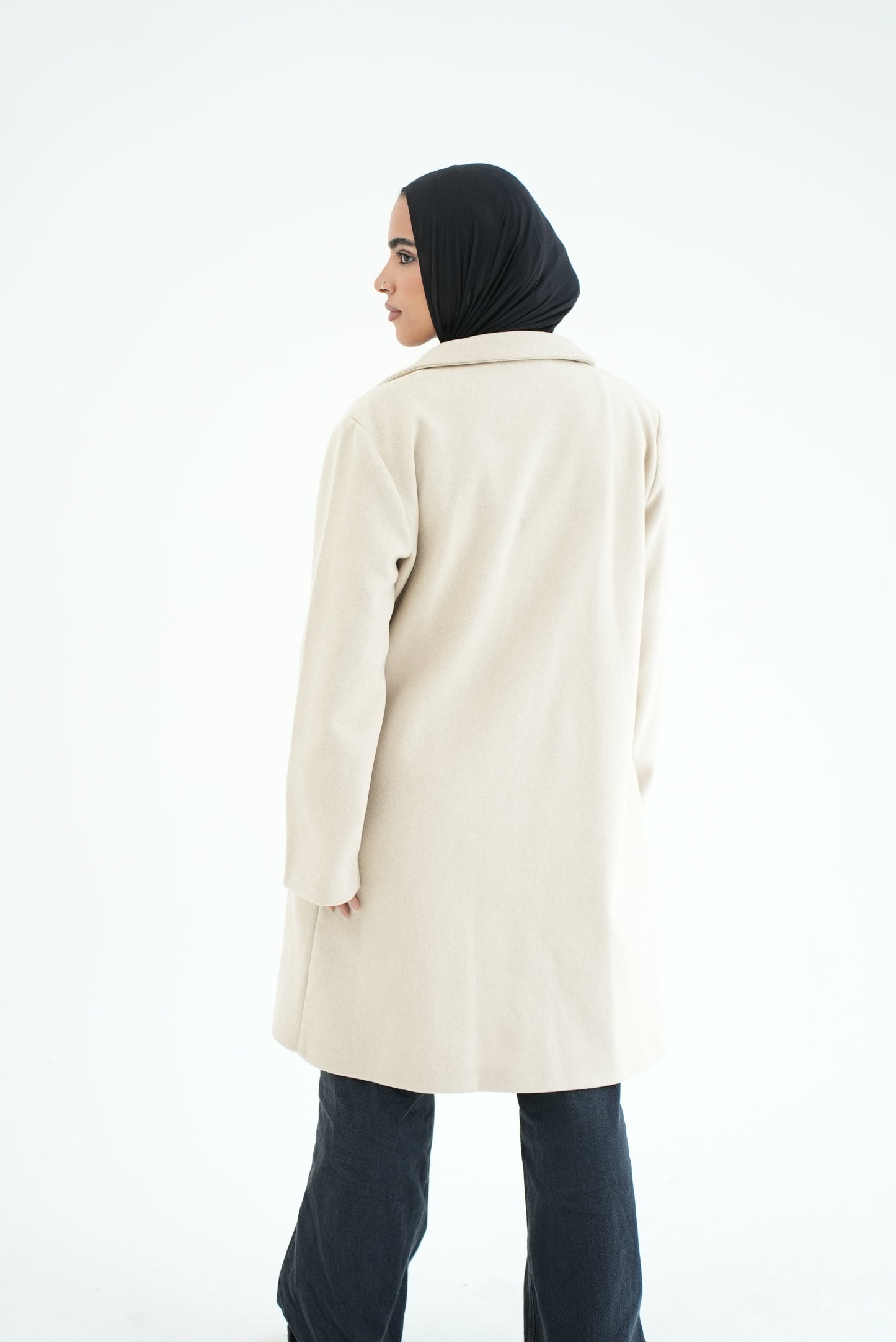 WOOL COAT- GREY MELANGE