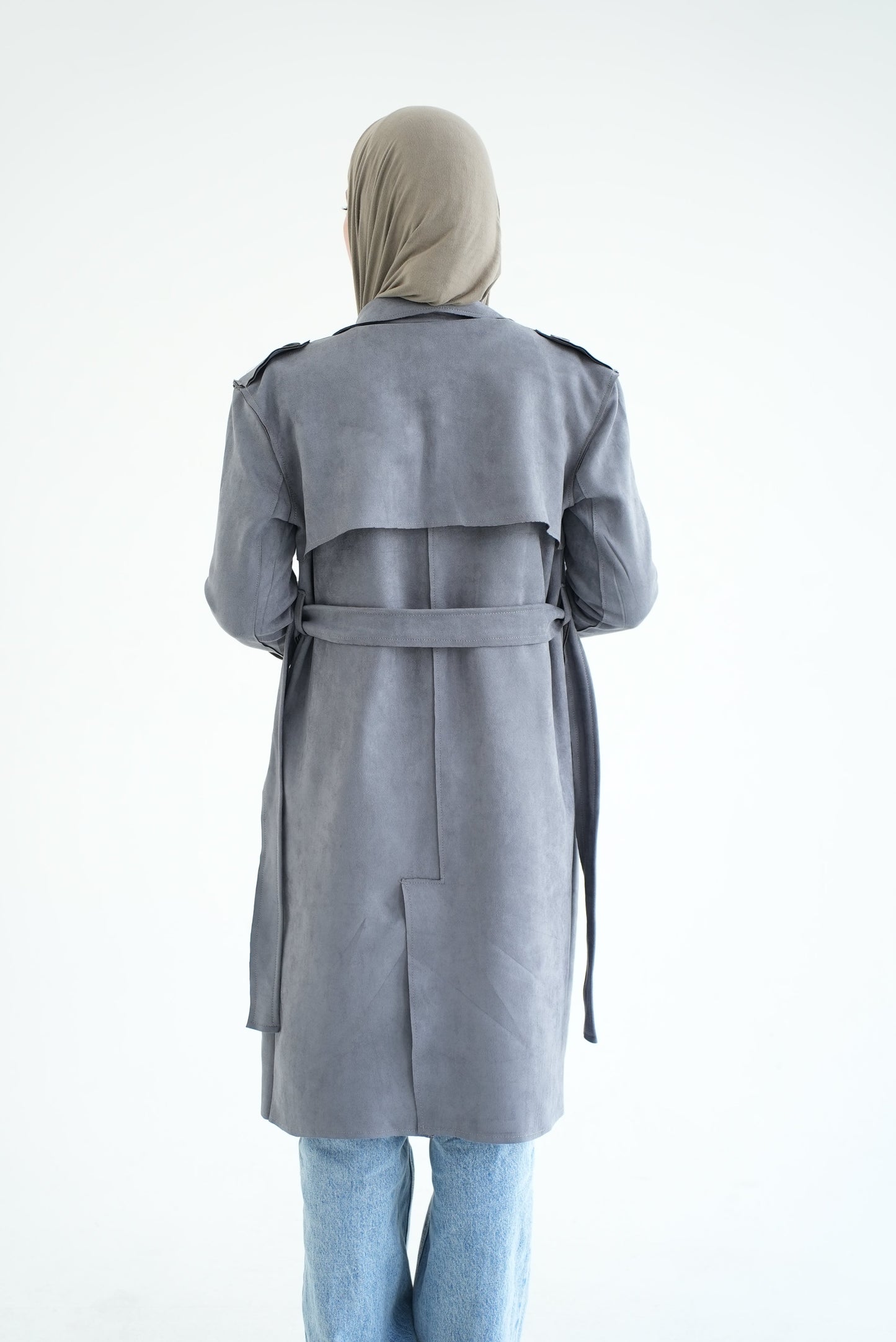 WOOL RIBBON COAT- GREY