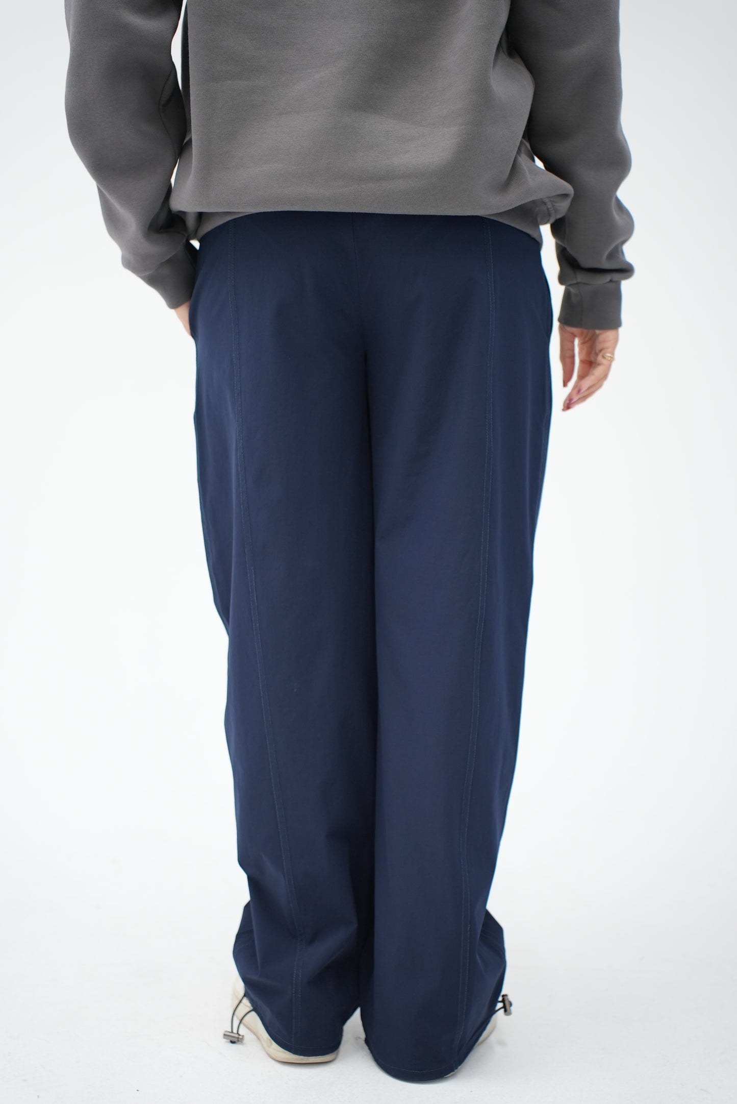 NAVY WIDE LEGS SUMMER PANTS