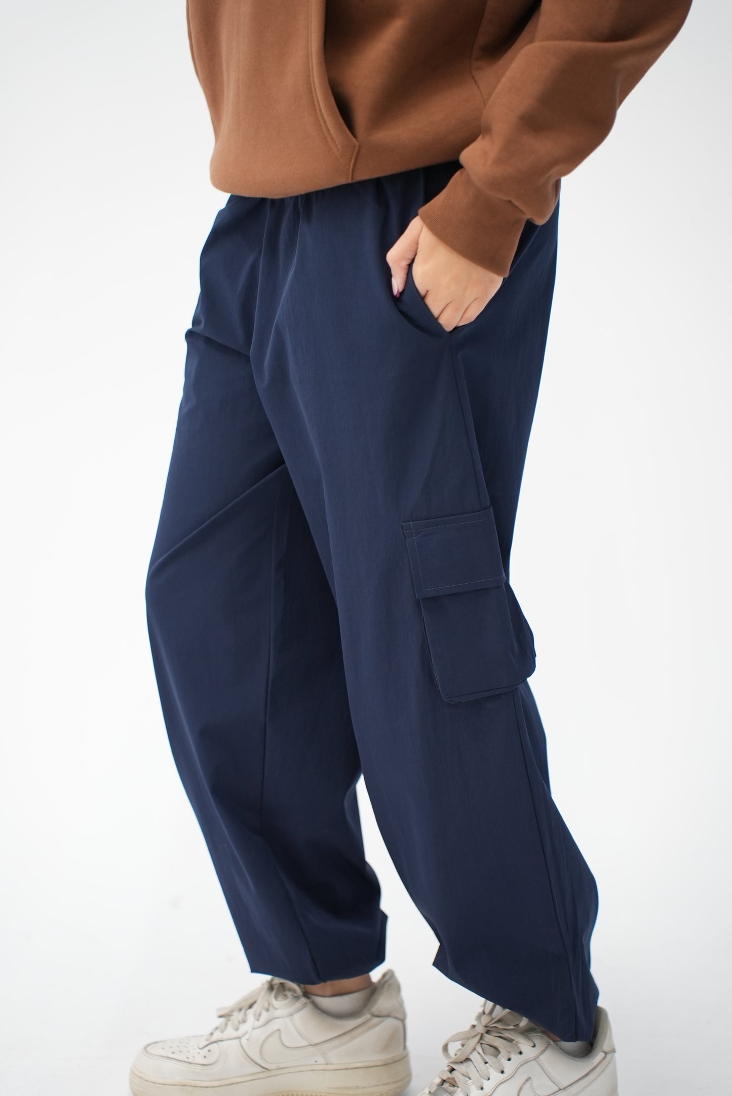 NAVY Cargo DOUBLE POCKET PANTS