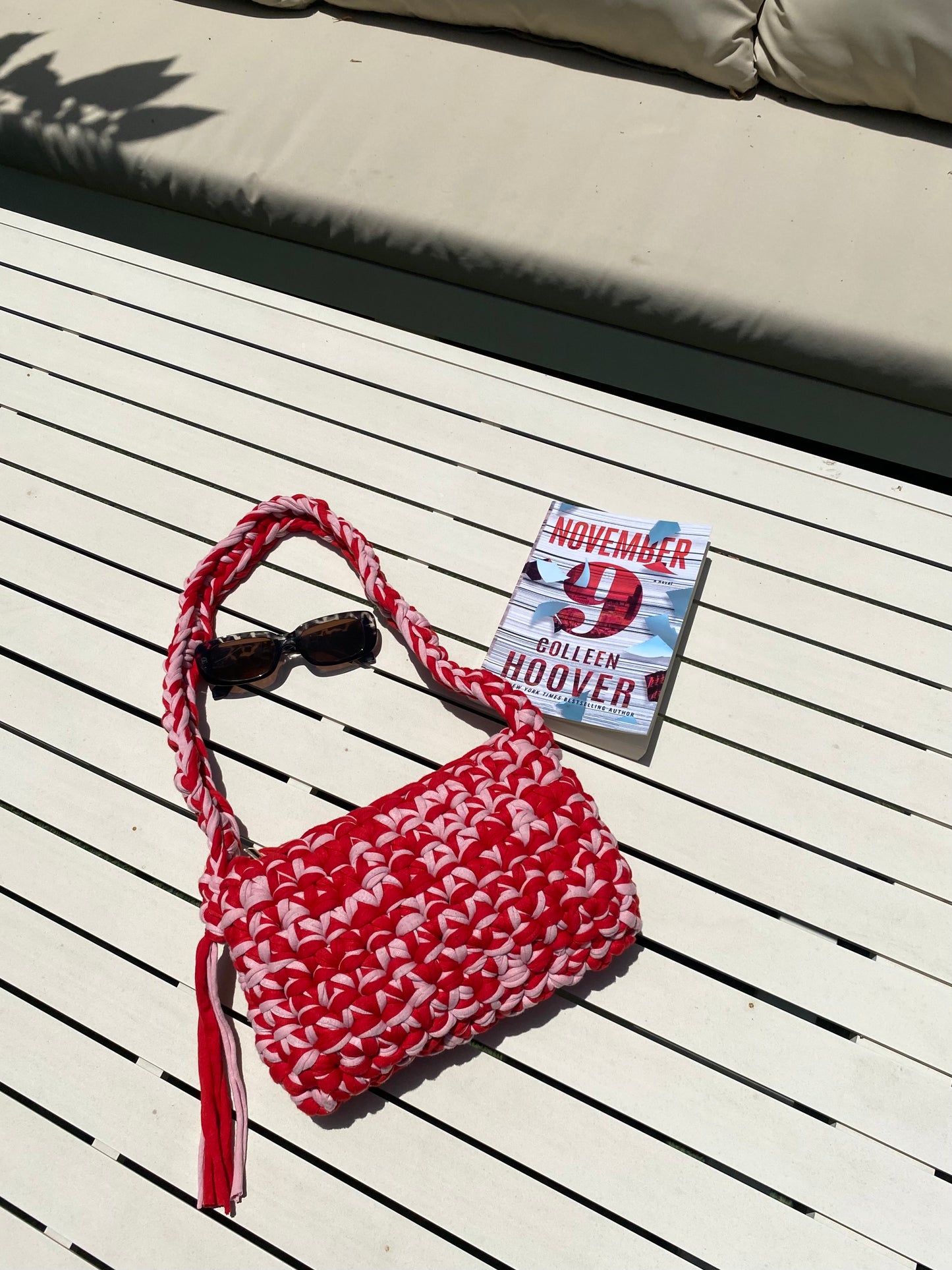 Crochet boho-modern shoulder bag