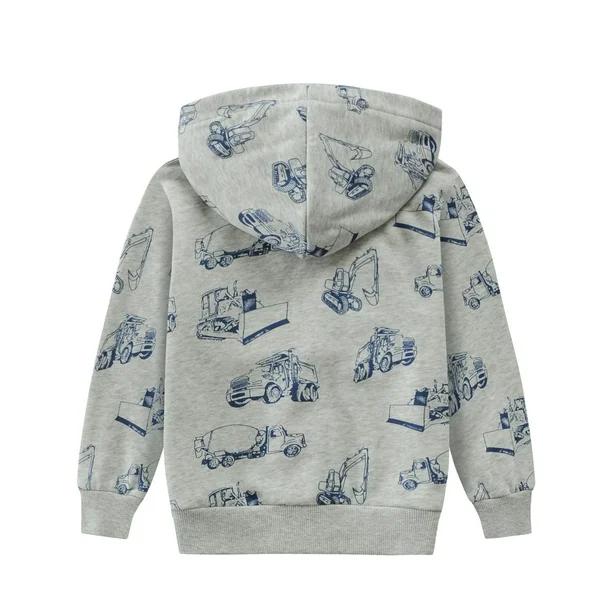 Zip-Up Fleece Hoodie (GREY)