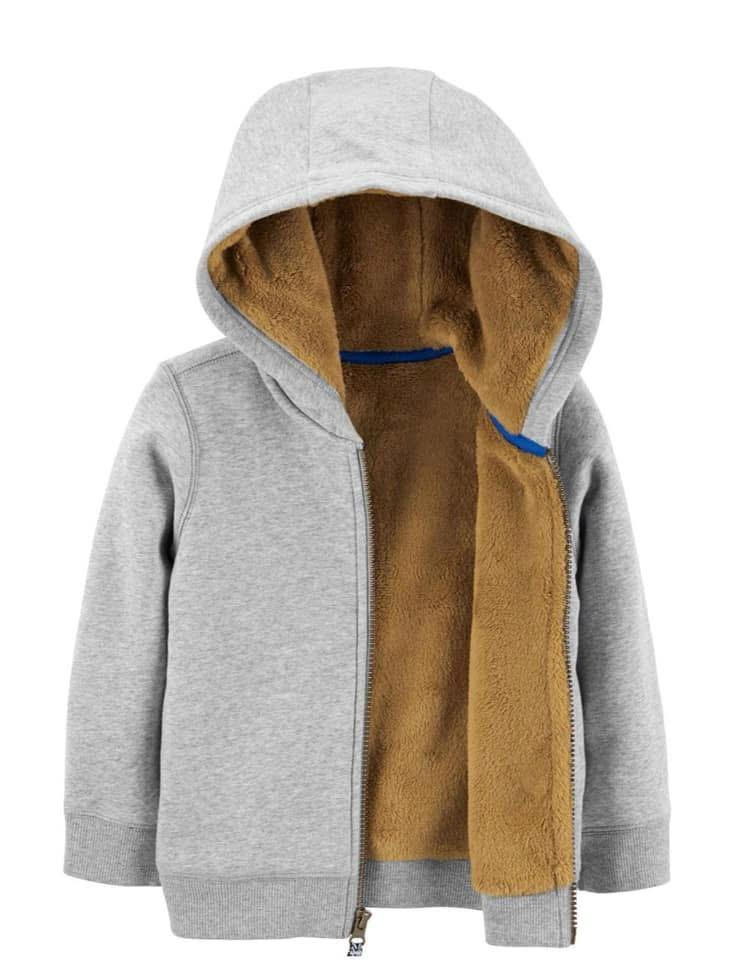 Zip-Up Fuzzy-Lined Jacket