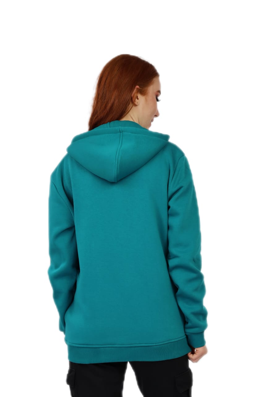 GREEN BRANDA HOODIES WITH ZIPPER