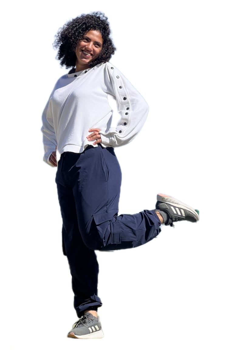 NAVY Cargo DOUBLE POCKET PANTS