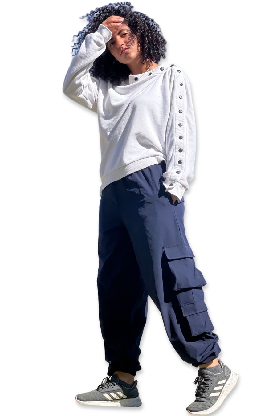 NAVY Cargo DOUBLE POCKET PANTS