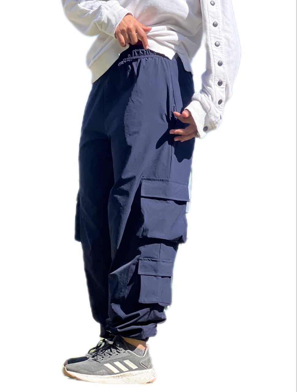 NAVY Cargo DOUBLE POCKET PANTS