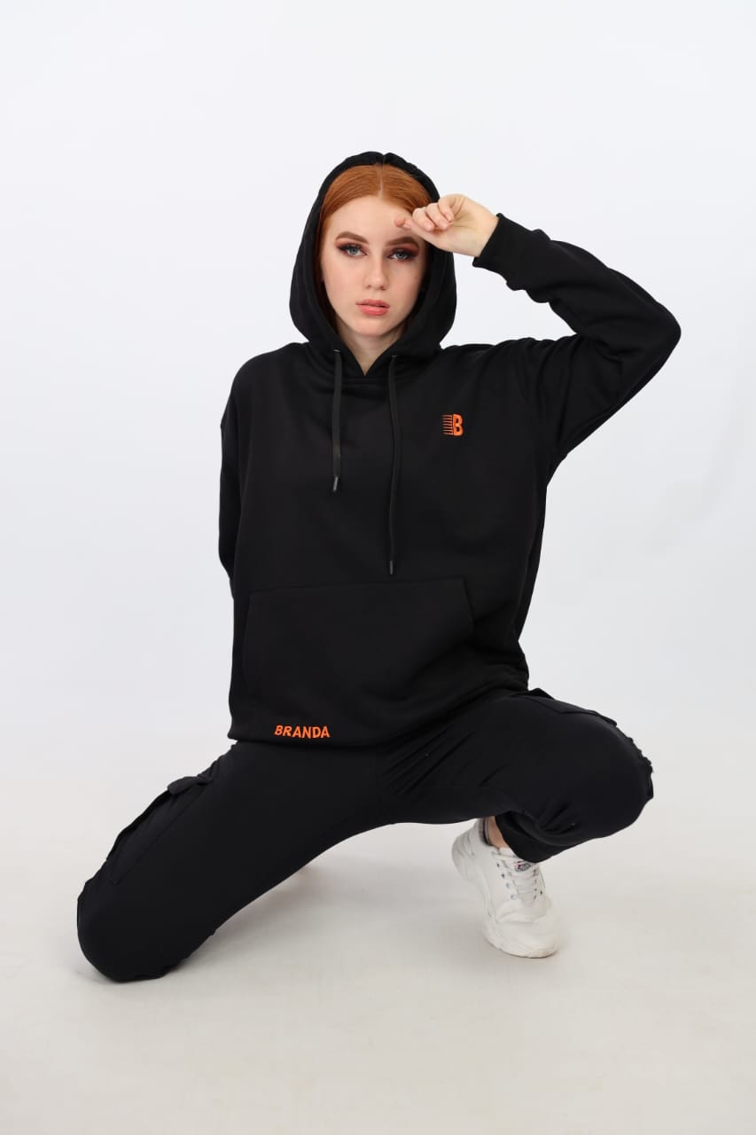 BLACK BRANDA HOODIES