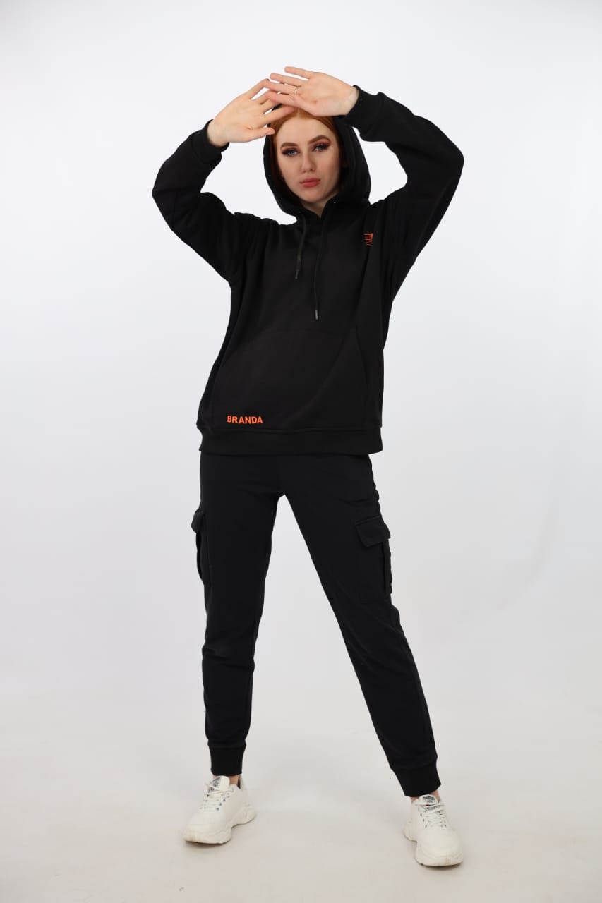 BLACK BRANDA HOODIES