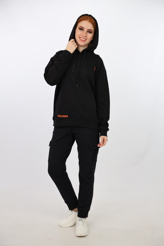 BLACK BRANDA HOODIES