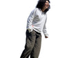 OLIVE GREEN WIDE LEG PANTS