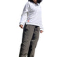 OLIVE GREEN WIDE LEG PANTS